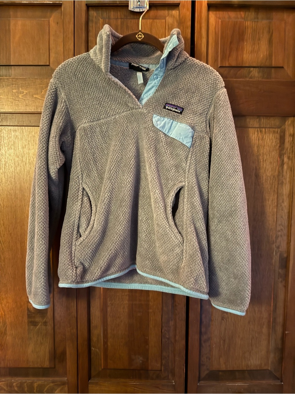 Patagonia Women’s Re-Tool Snap-T Gray Fleece Pullover Jacket